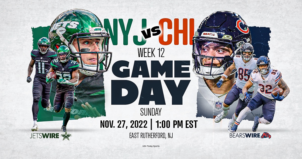 Jets vs. Bears game and viewing information for Week 12