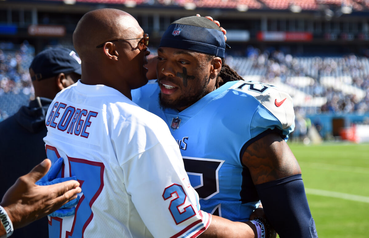 Watch: Eddie George calls Derrick Henry, congratulates him for breaking TD record