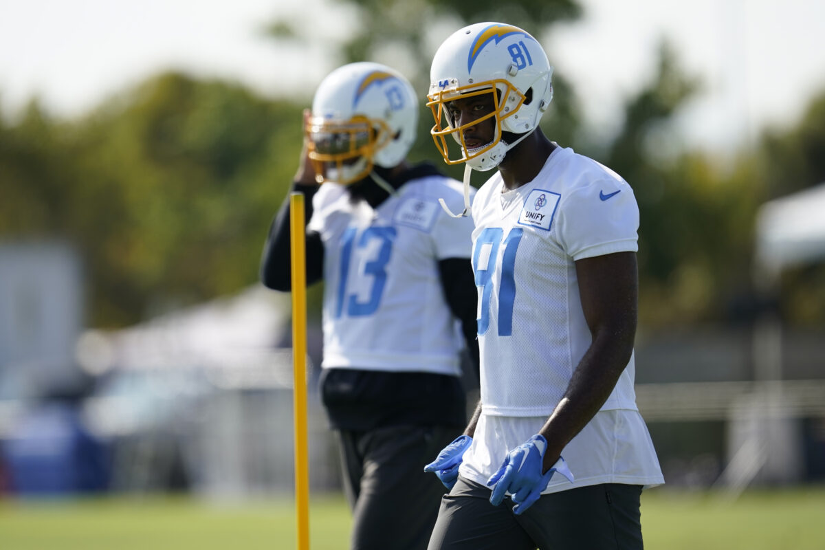Chargers’ Keenan Allen, Mike Williams participate in individual drills during Wednesday’s practice