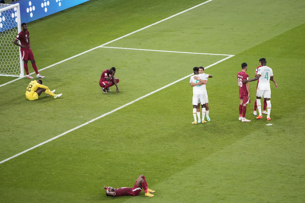 Big win for schadenfreude as Qatar is first team eliminated at World Cup