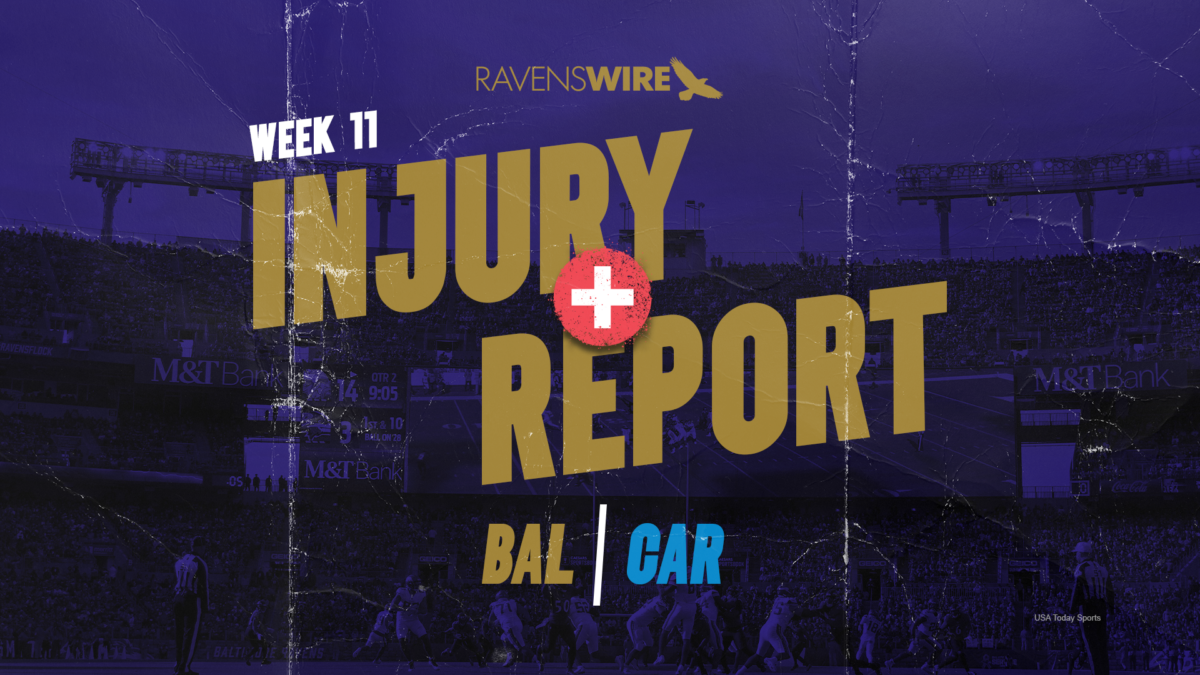 Ravens release second injury report for Week 11 matchup vs. Panthers