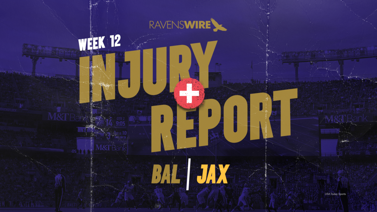 Ravens release first injury report for Week 12 matchup vs. Jaguars