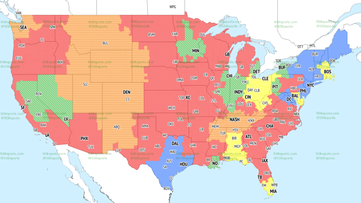 NFL TV coverage maps