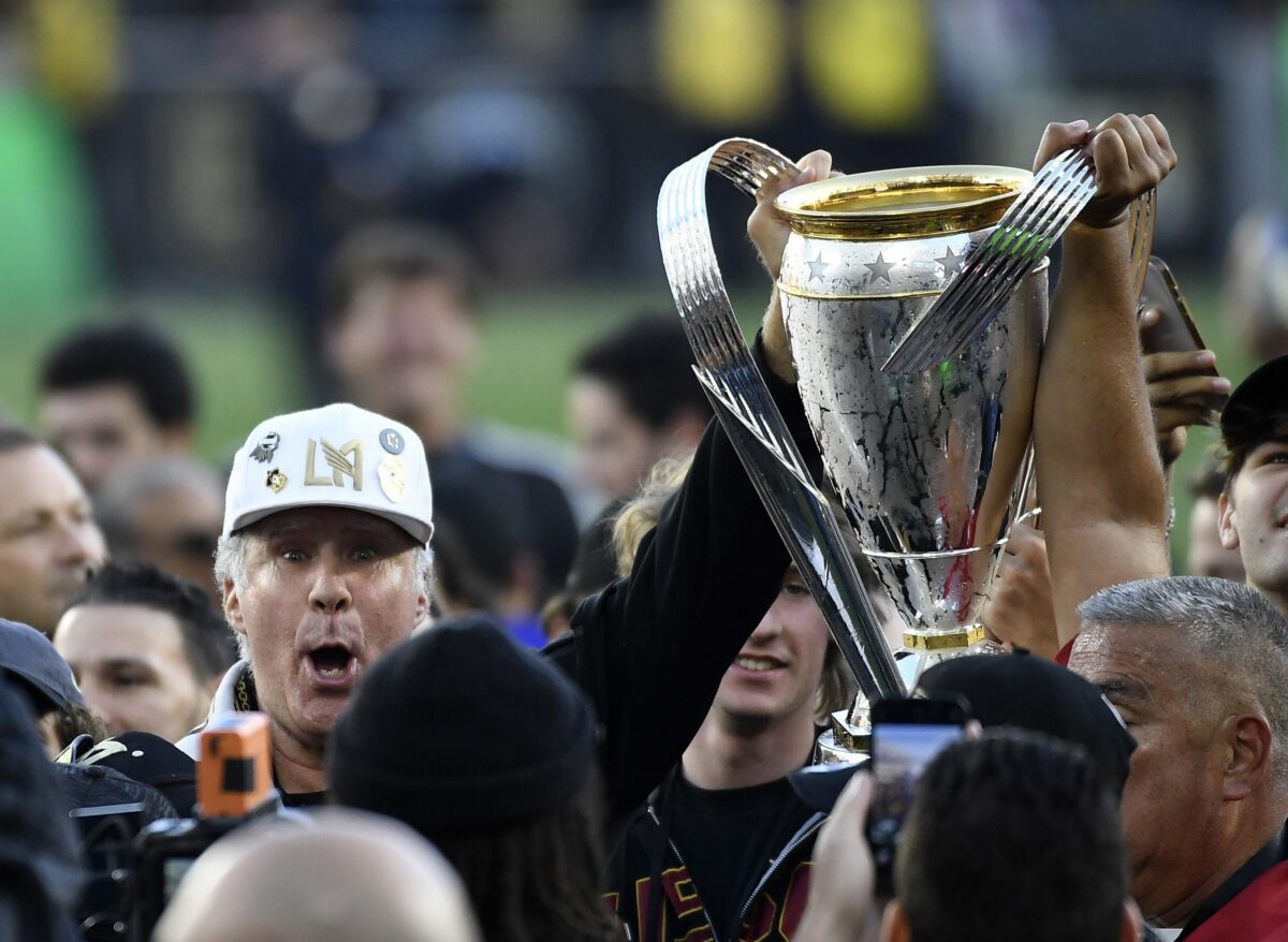 Will Ferrell rises to the occasion, drinks from MLS Cup after LAFC victory
