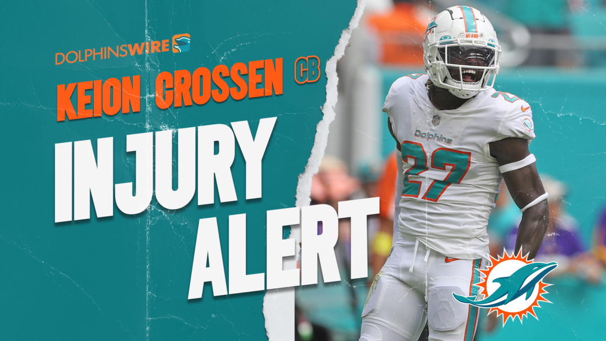 Dolphins DB Keion Crossen leaves contest with injury