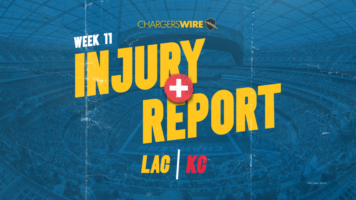 Chargers’ Thursday injury report ahead of Week 11 matchup with Chiefs