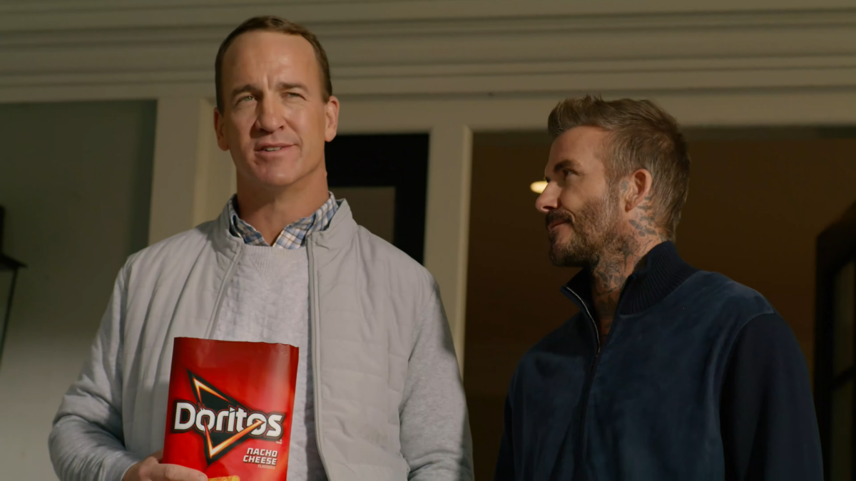 David Beckham, Peyton Manning debate whether it’s soccer or football in World Cup Doritos ad