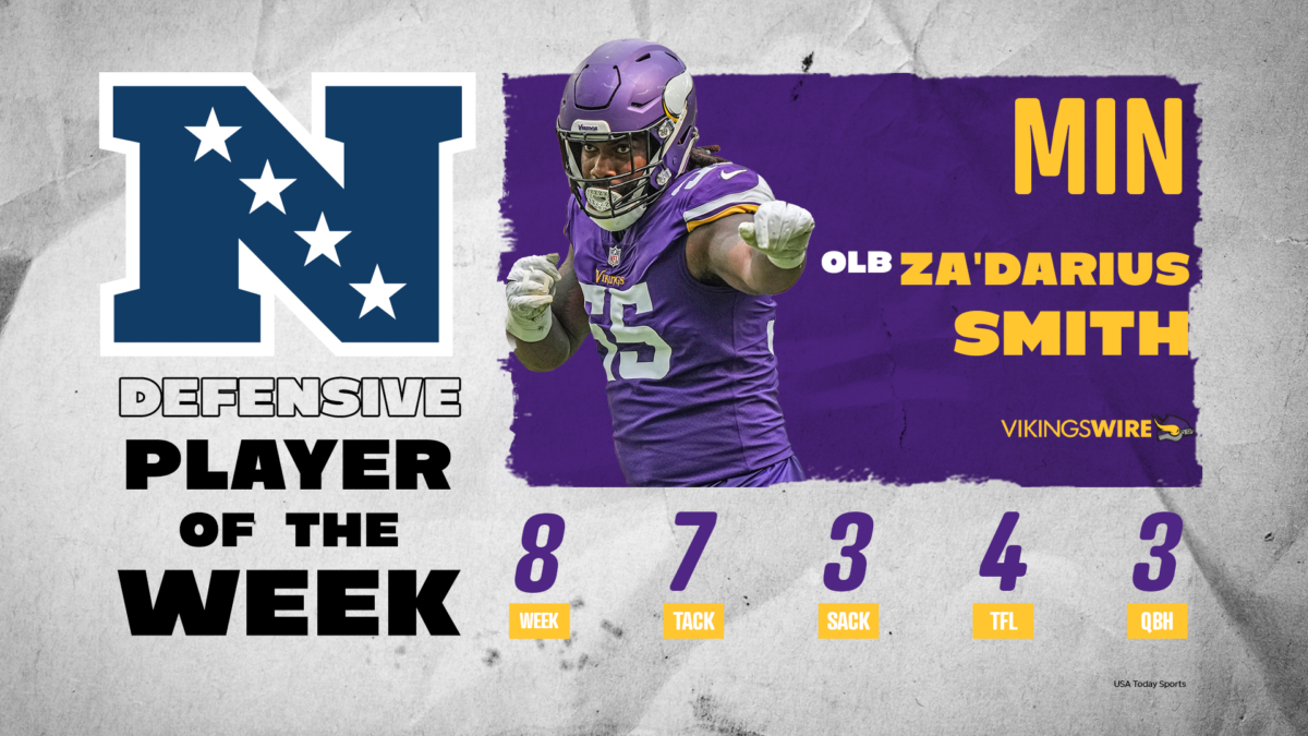 Za’Darius Smith named NFC Defensive Player of the Week