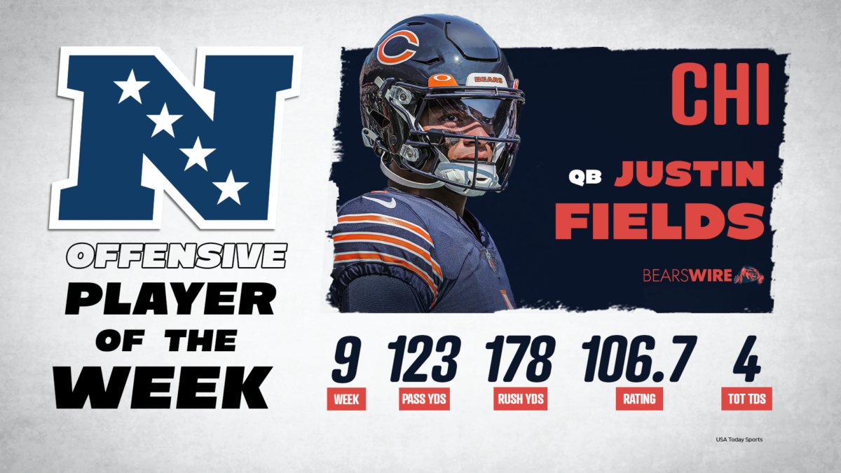 Bears QB Justin Fields named NFC Offensive Player of the Week