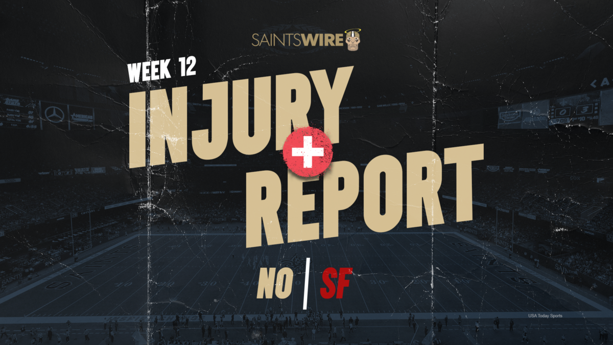8 Saints listed as limited on initial Week 12 injury report vs. 49ers