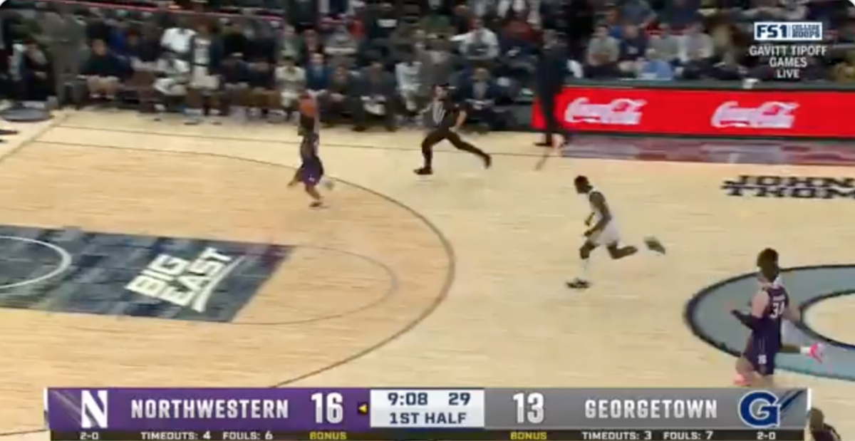 Utterly bizarre sequence in Georgetown-Northwestern features multiple possession changes, zero points