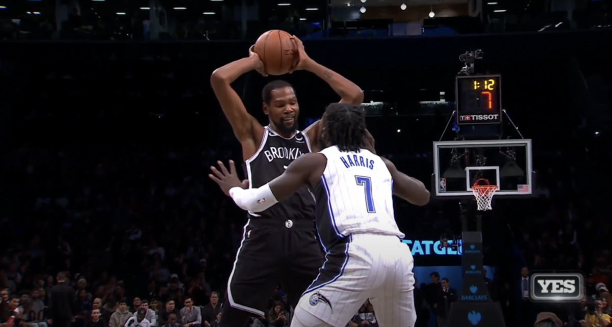 Kevin Durant literally laughed in the face of his defender before scoring a nasty and-1 basket