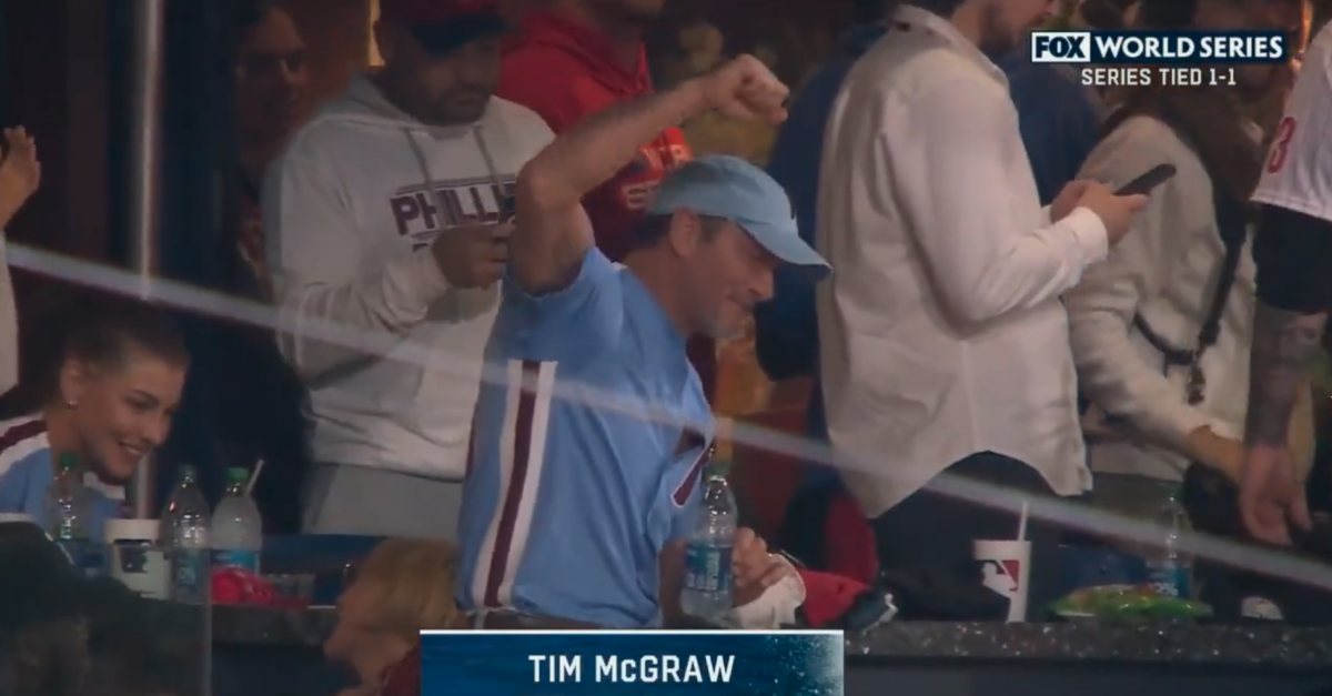 Tim McGraw wore his dad’s Phillies jersey during the World Series in heartwarming moment