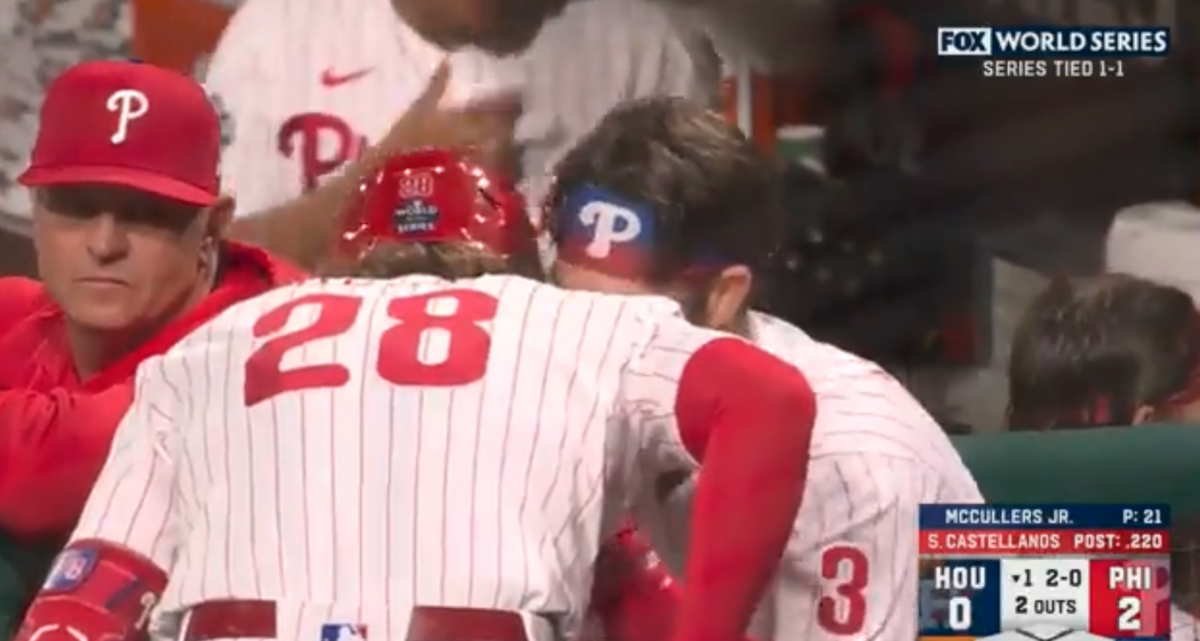Alec Bohm smoked a first-pitch home run after Bryce Harper passed some advice from the dugout