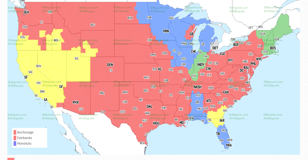 NFL Week 9 TV coverage maps
