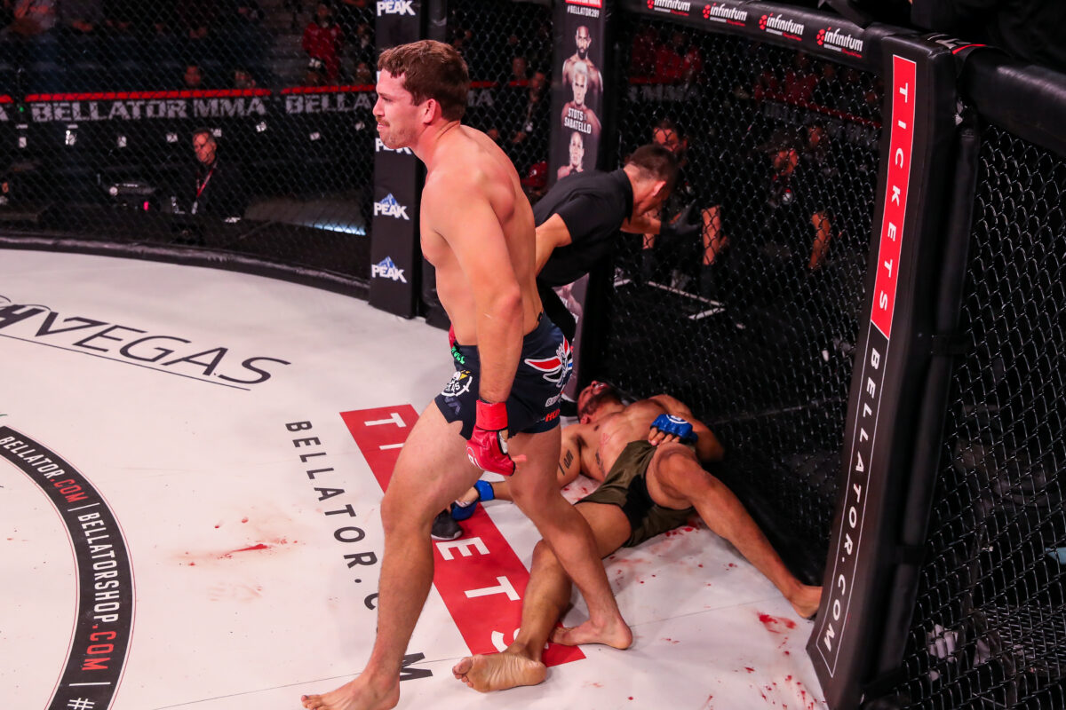 Bellator 288 video: Sullivan Cauley runs through foe with brutal ground-and-pound, ties record for KOs