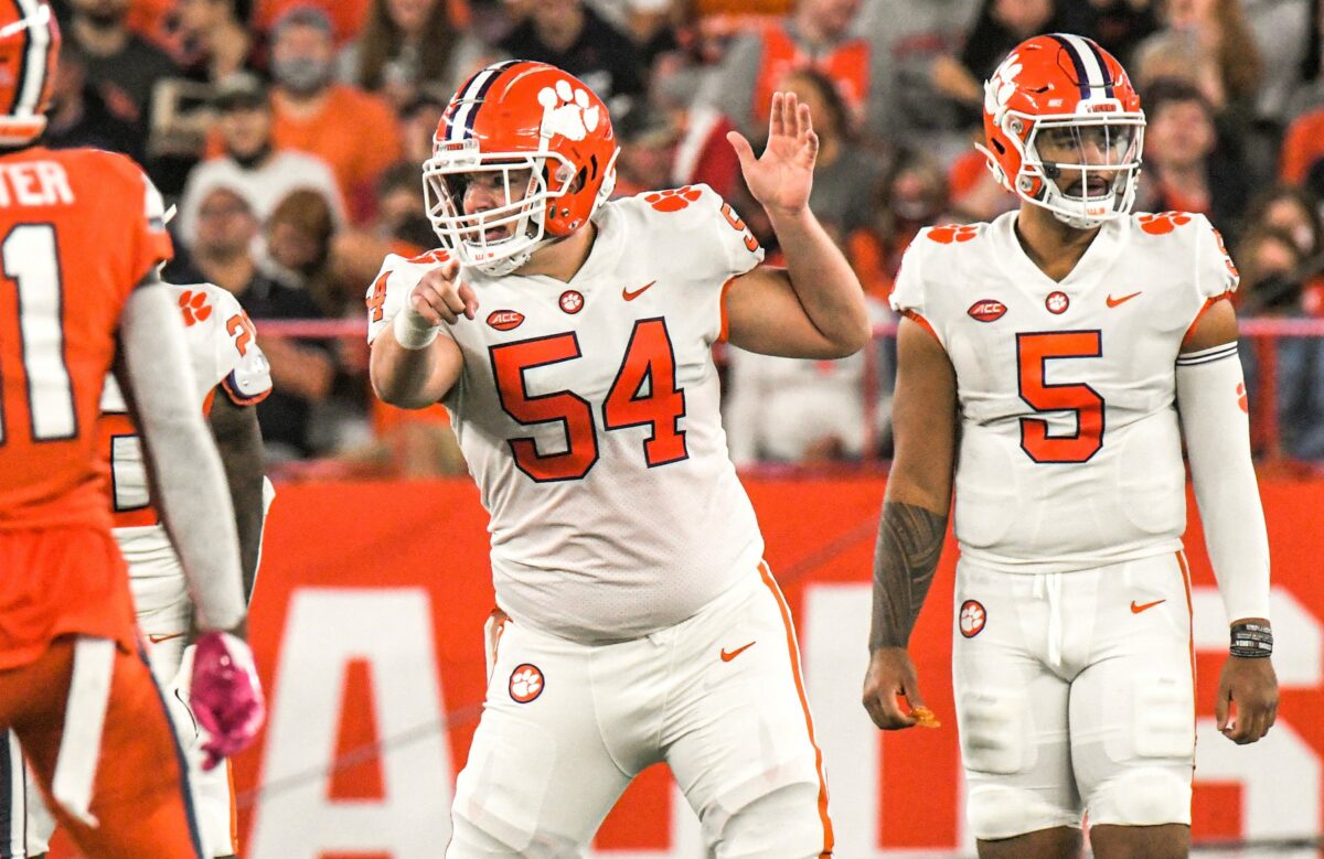 A Clemson offensive lineman is retiring from football after back surgery