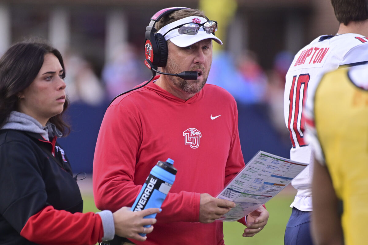 Watch: Liberty coach Hugh Freeze taught his players to Call The Hogs
