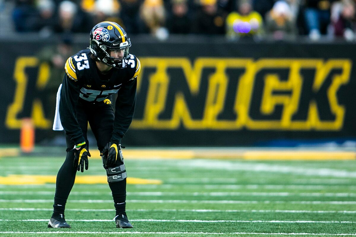 Iowa donning alternate uniforms versus Wisconsin for ‘Military Appreciation Black Out Game’