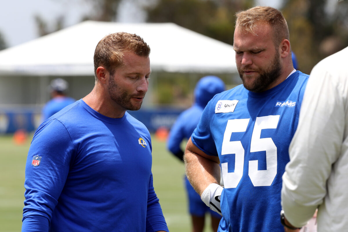 Sean McVay unsure if Brian Allen will play vs. Saints due to thumb and knee injuries