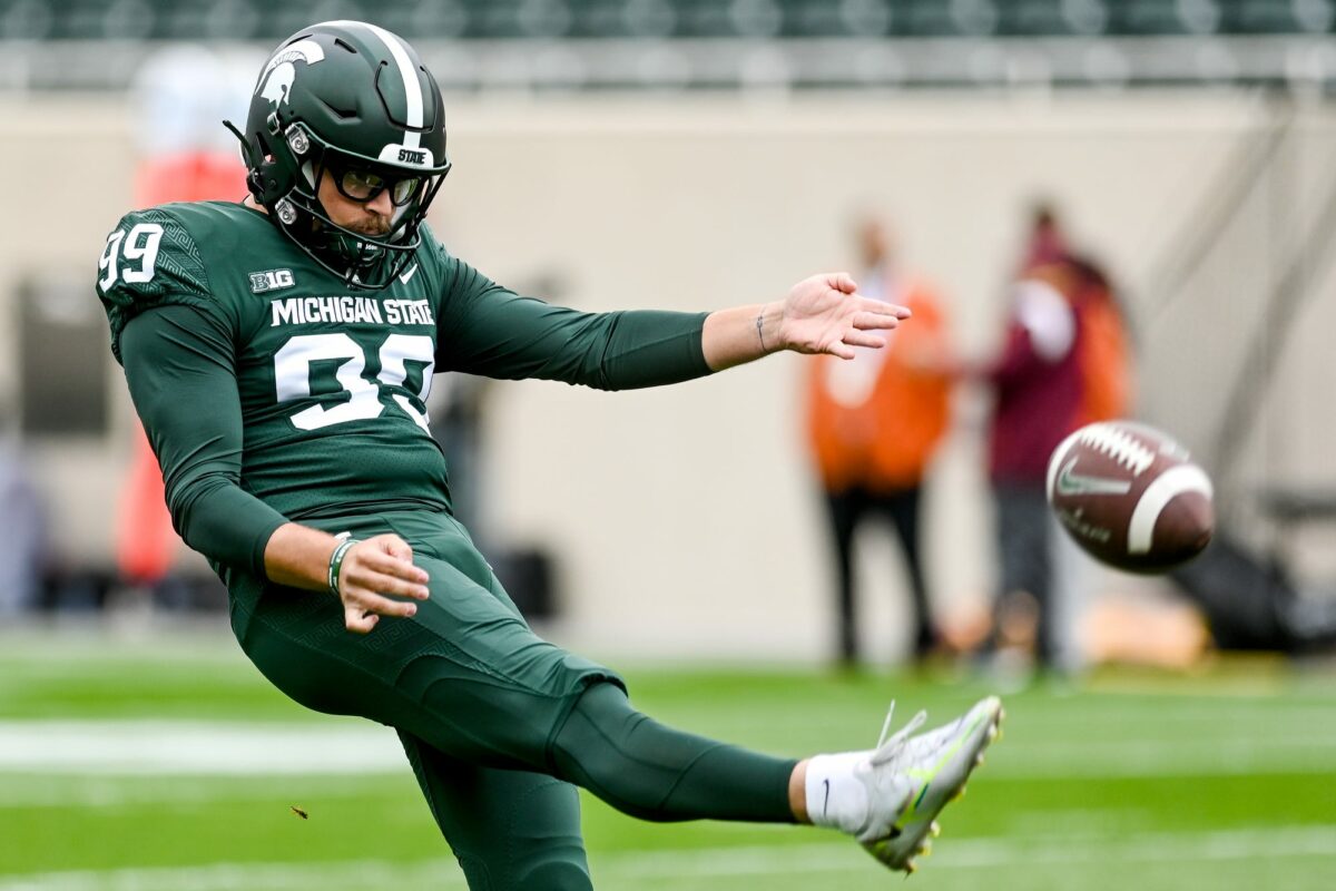 Michigan State football P Bryce Baringer named a Burlsworth Trophy nominee