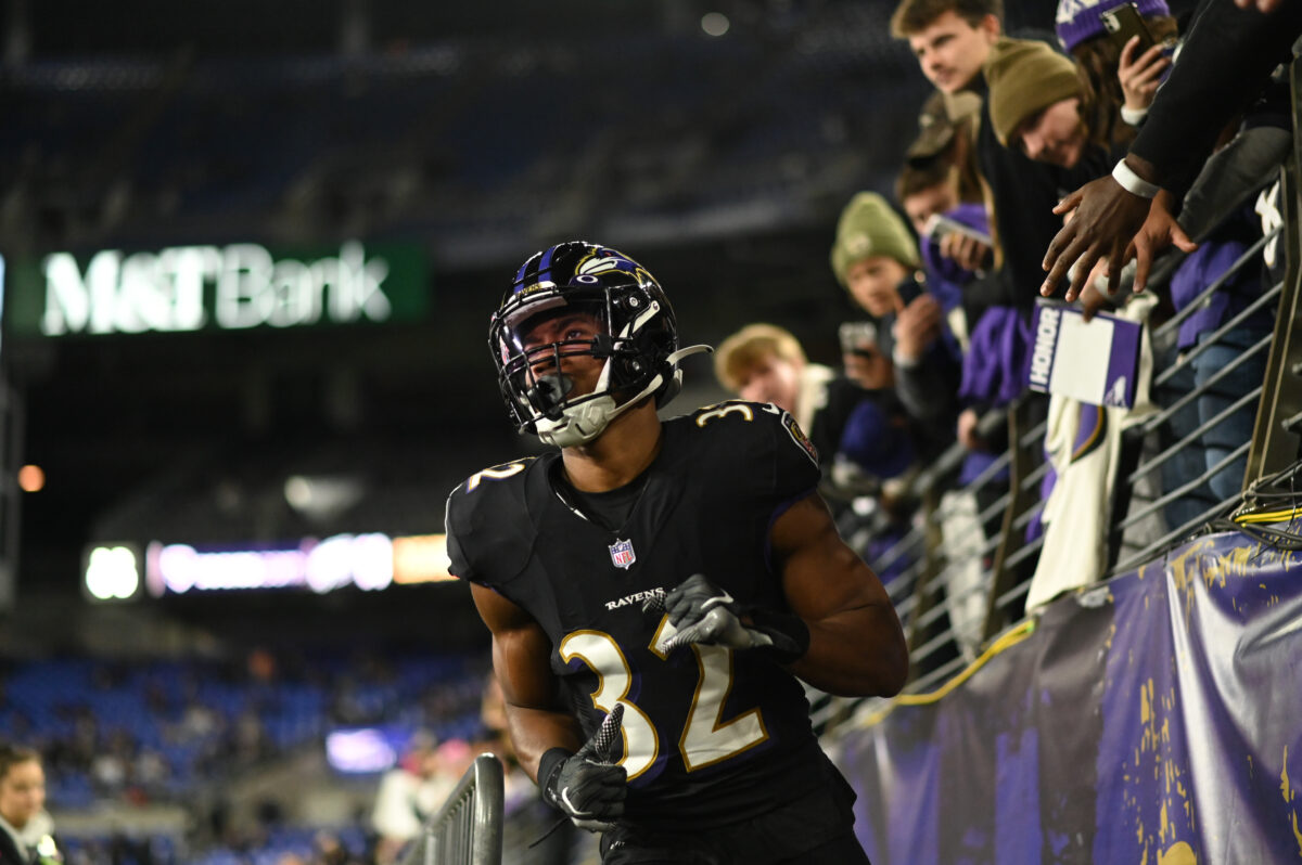 Former Saints safety Marcus Williams reacts to his Ravens teammates’ big game