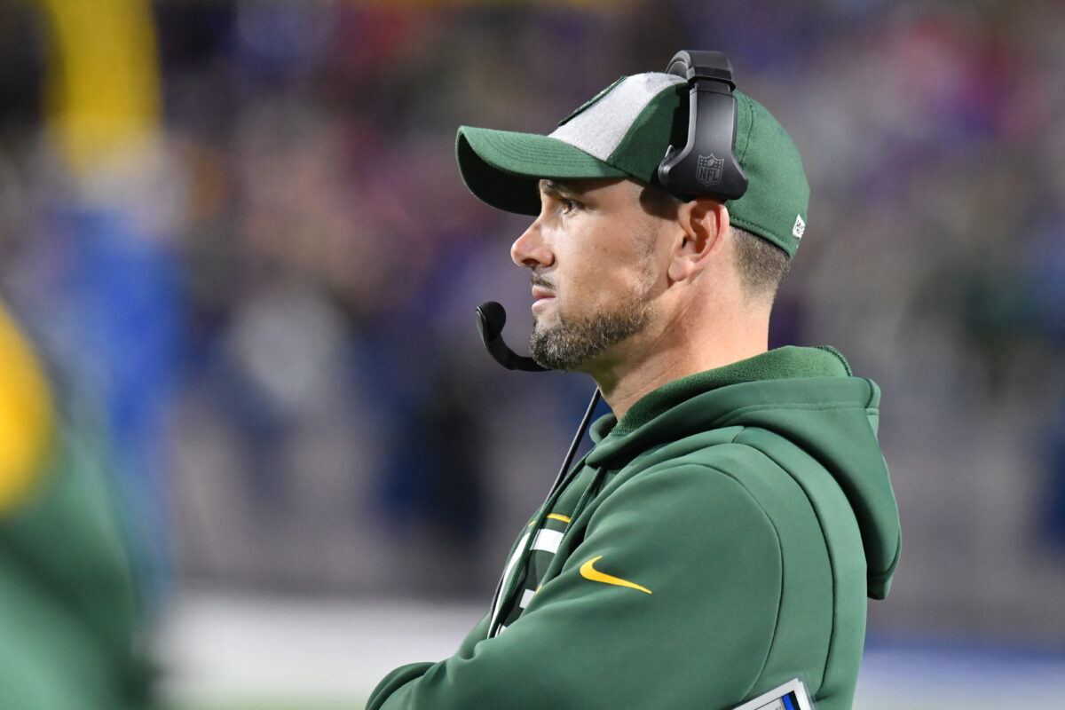 Packers coach Matt LaFleur left to answer questions after Tuesday’s trade deadline