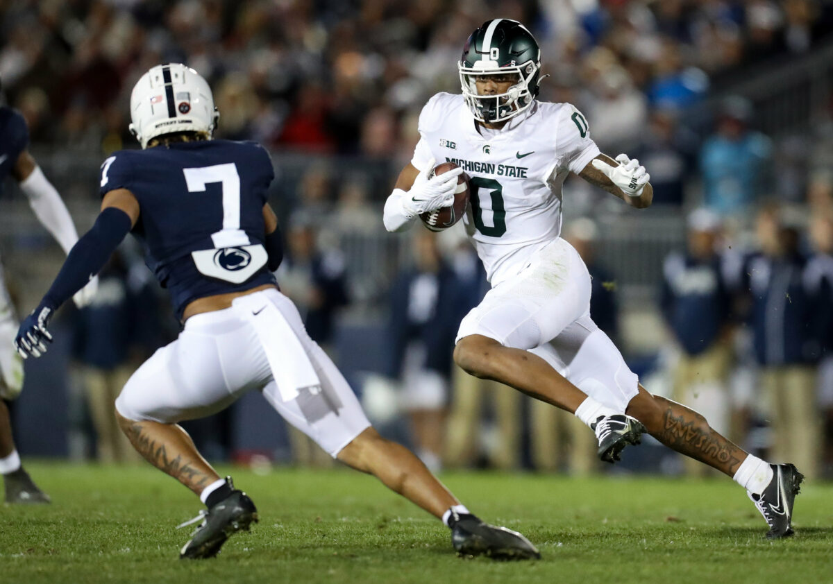 Michigan State football wide receivers Jayden Reed, Keon Coleman awarded All-Big Ten honors