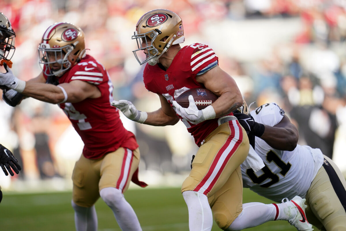 49ers practice report: Christian McCaffrey out, Deebo Samuel limited to open Week 13