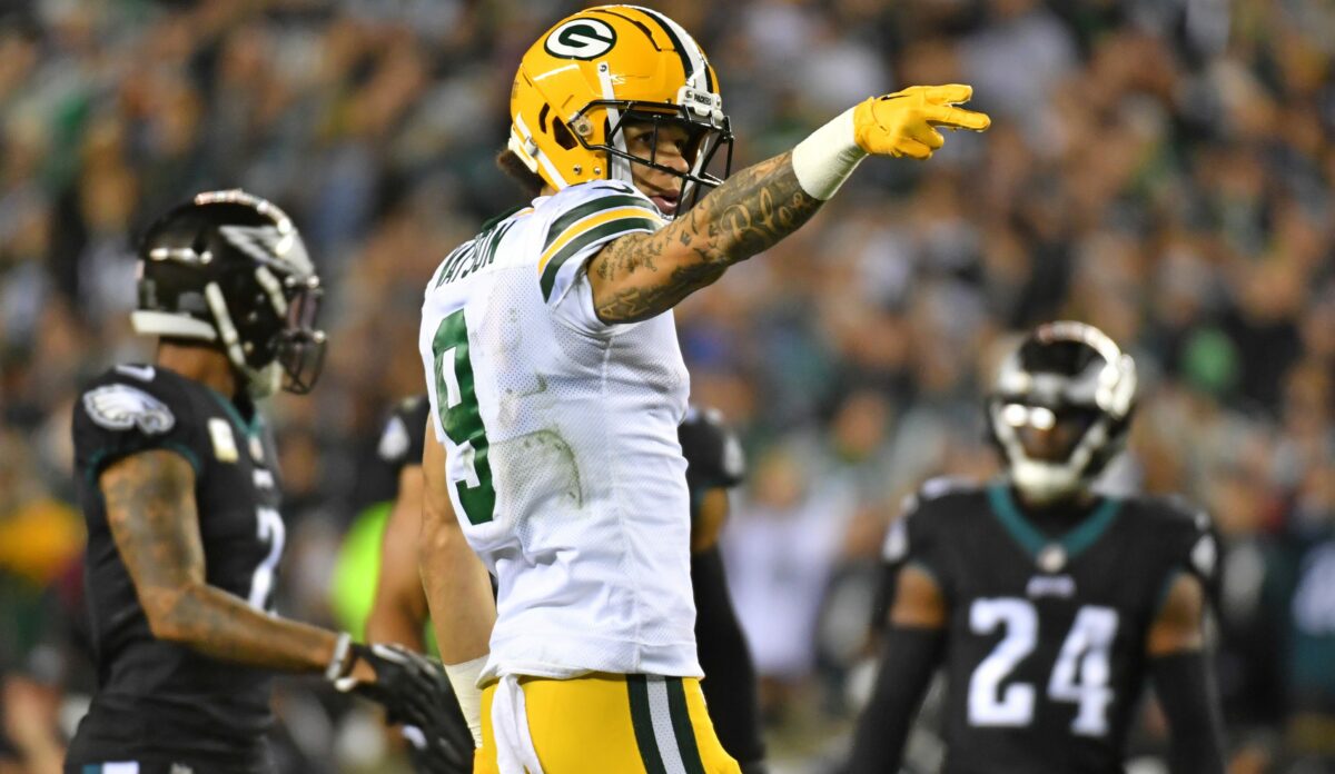 Packers backup QB Jordan Love hits Christian Watson for 63-yard TD vs. Eagles