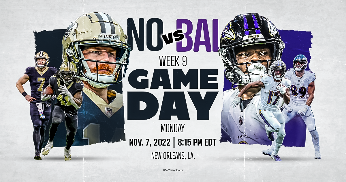 Baltimore Ravens vs. New Orleans Saints, live stream, TV channel, time, odds how to watch MNF