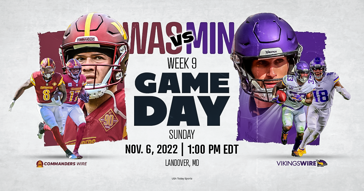 How to watch Vikings vs. Commanders: Time, TV and streaming options for Week 9