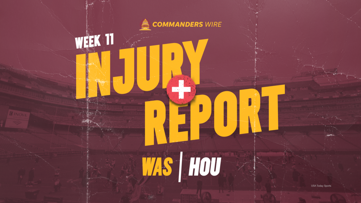 Commanders vs. Texans: Thursday injury report for Week 11