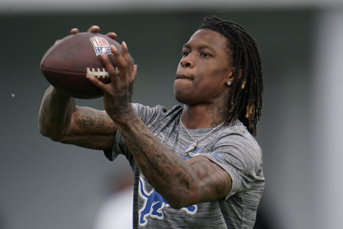 Look: Jameson Williams has his first full practice with the Lions