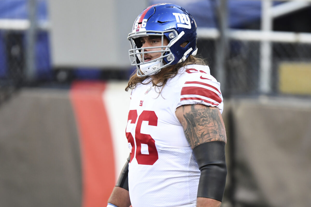 Report: Giants will activate, start Shane Lemieux vs. Lions