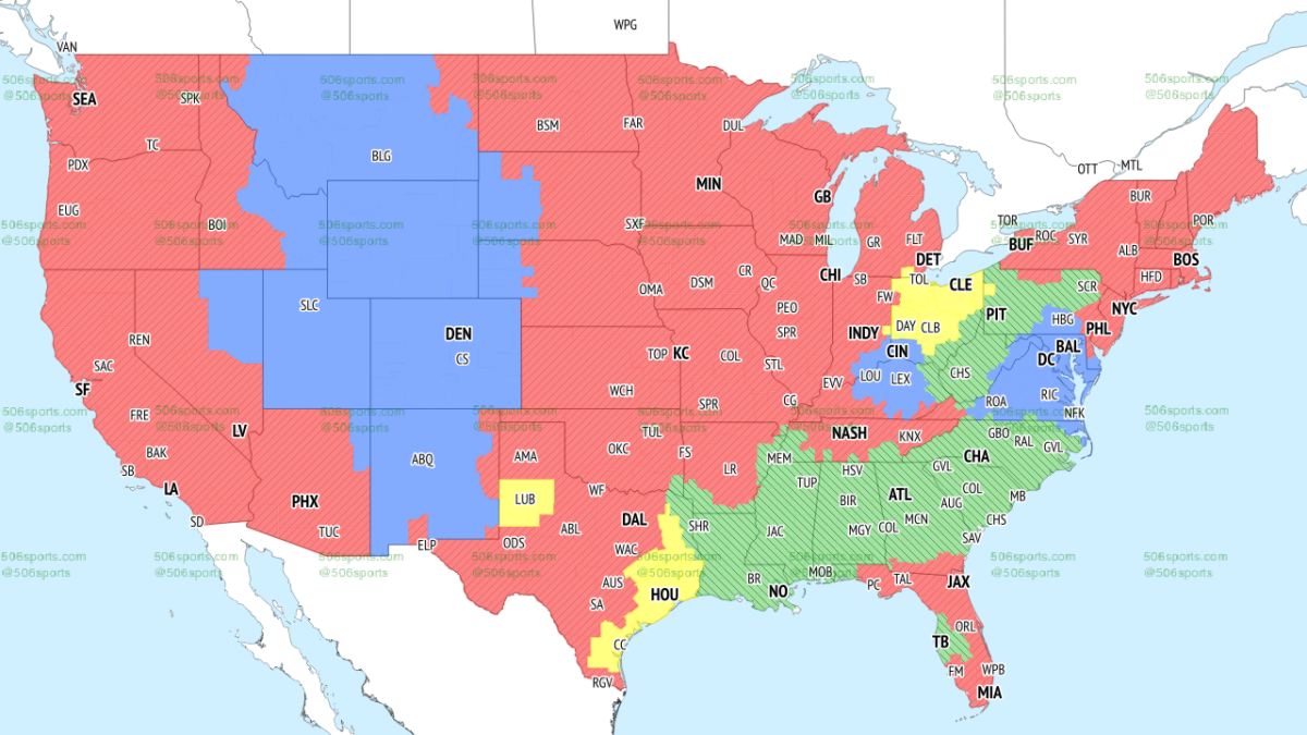 NFL Week 13 TV coverage maps