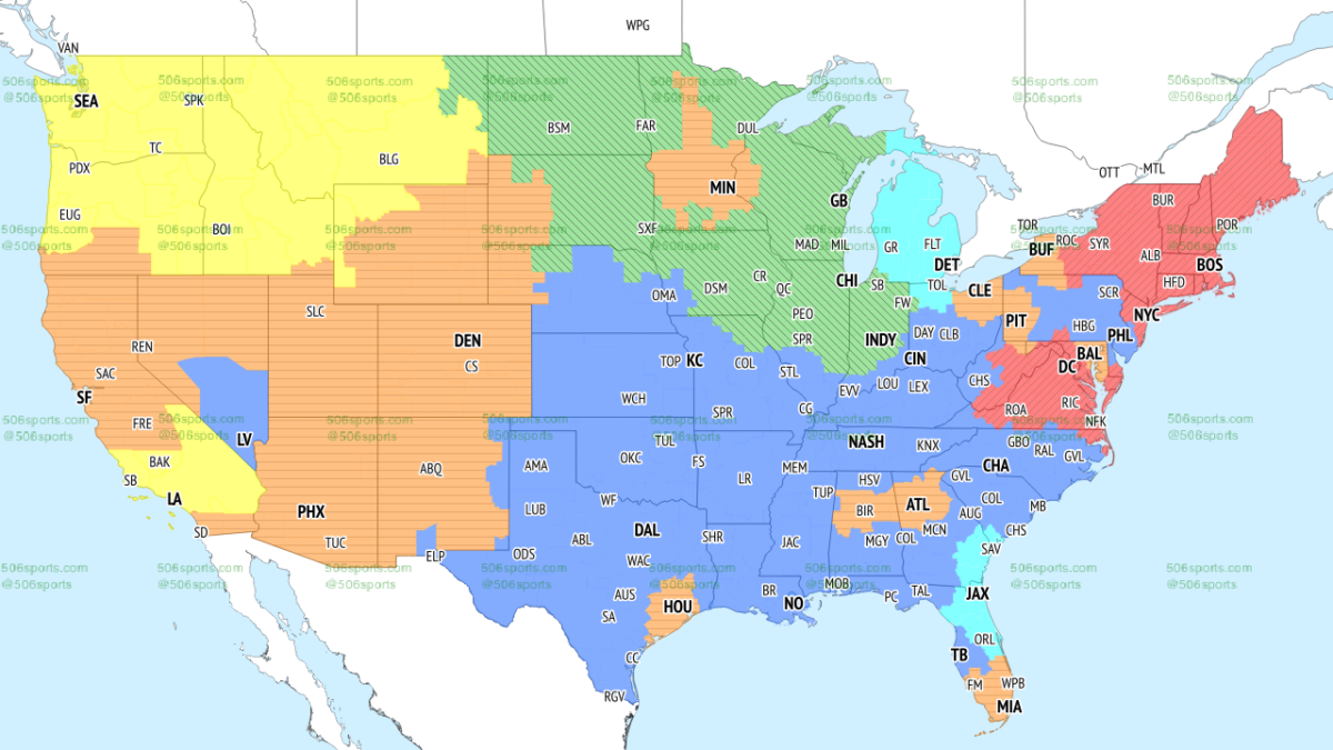 NFL Week 17 TV coverage maps