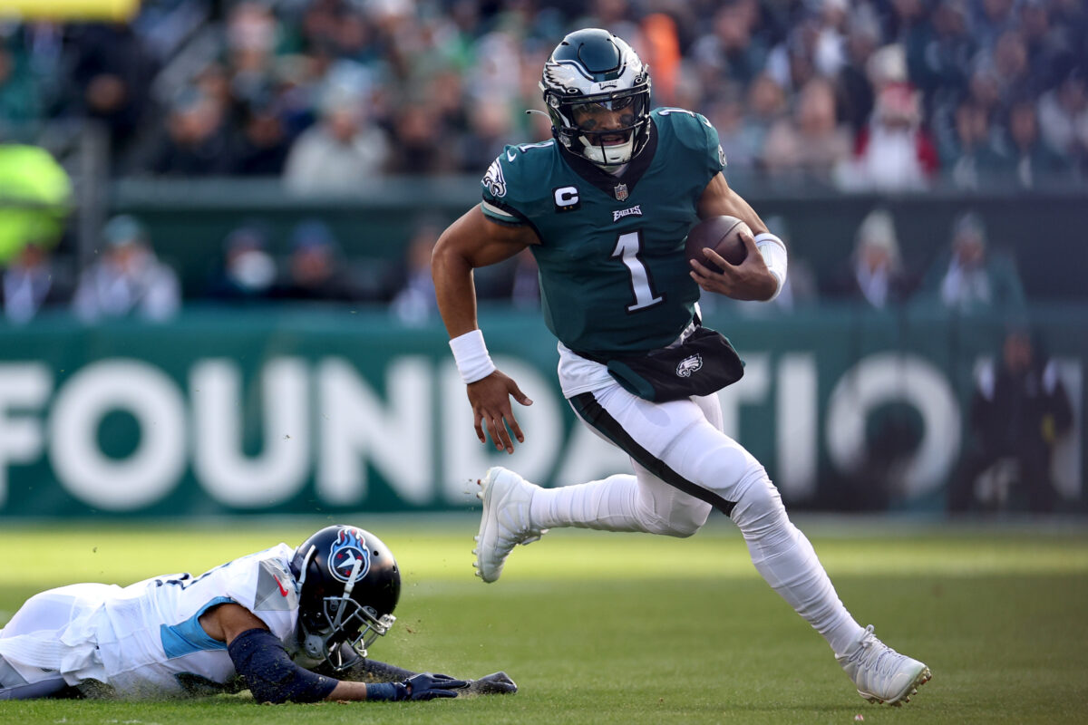 How does Eagles’ QB Jalen Hurts compare to other MVP candidates?