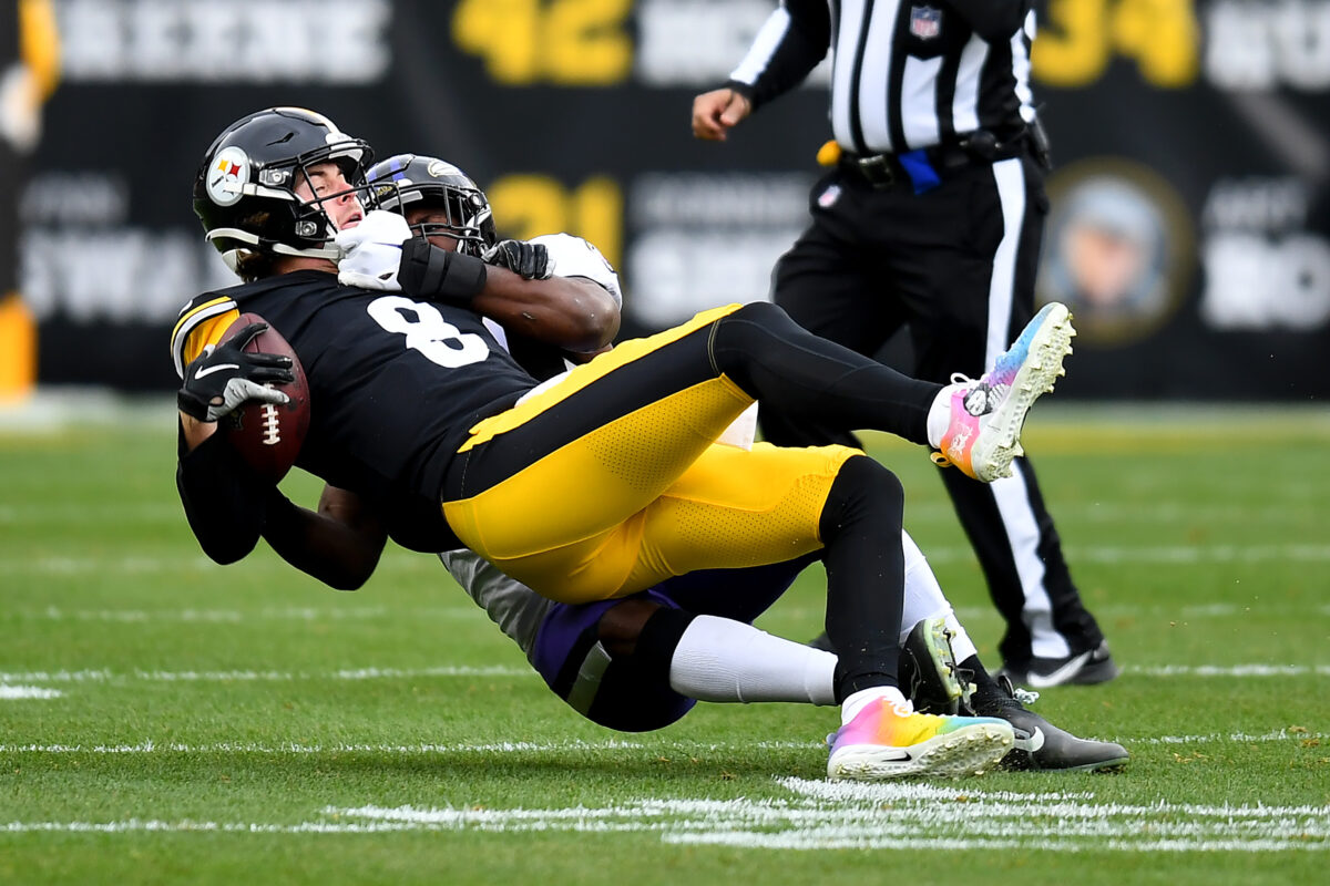 Check out the illegal play that put Steelers QB Kenny Pickett out of the game
