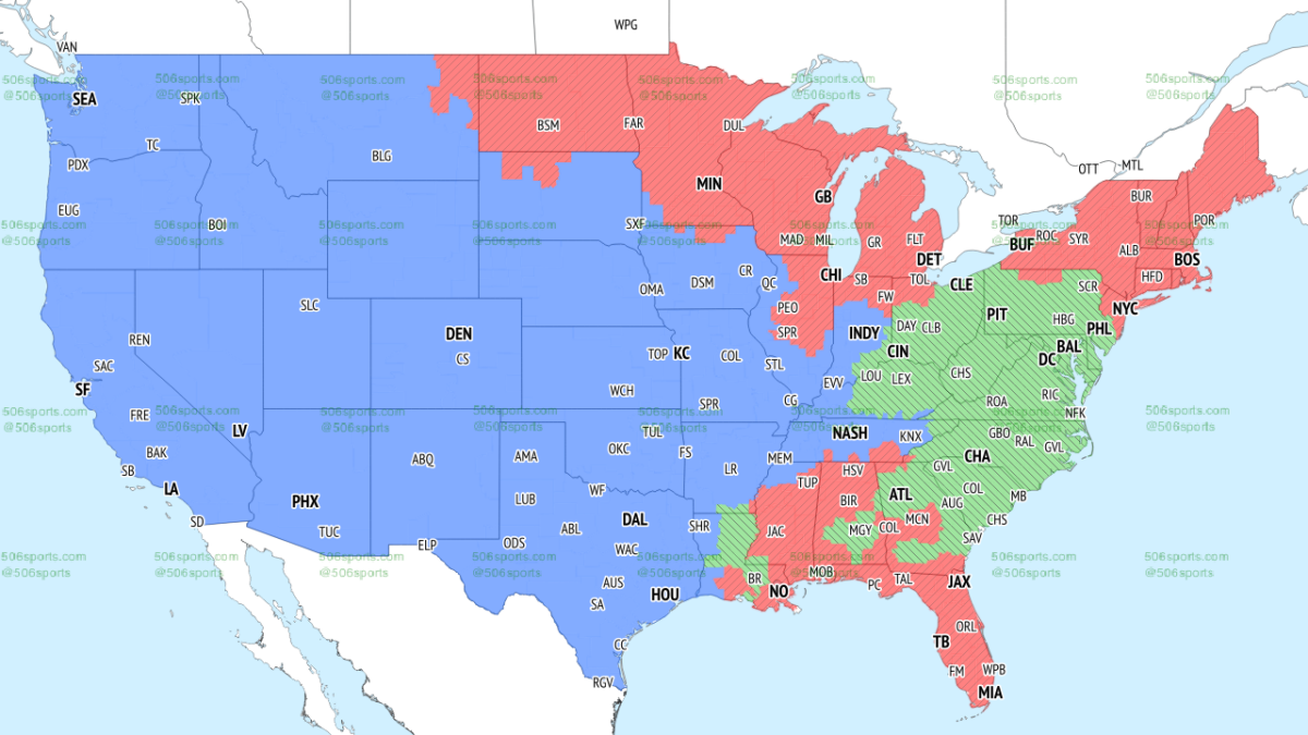 NFL Week 15 TV coverage maps