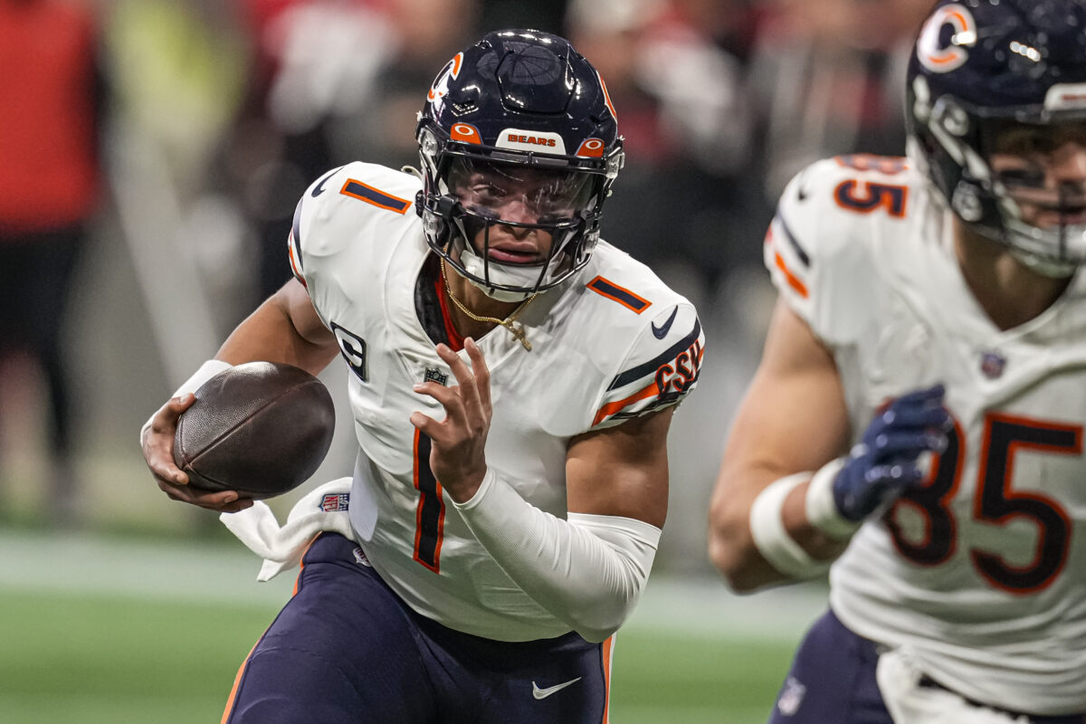 Justin Fields enters Week 16 with seventh-most rushing yards in the NFL