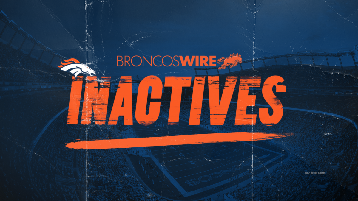Broncos inactives: 7 players won’t suit up vs. Cardinals