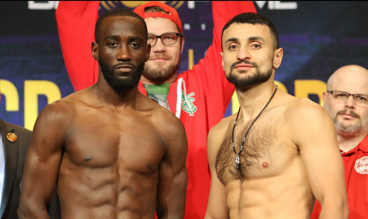 Video and photos: Terence Crawford vs. David Avanesyan weigh-in