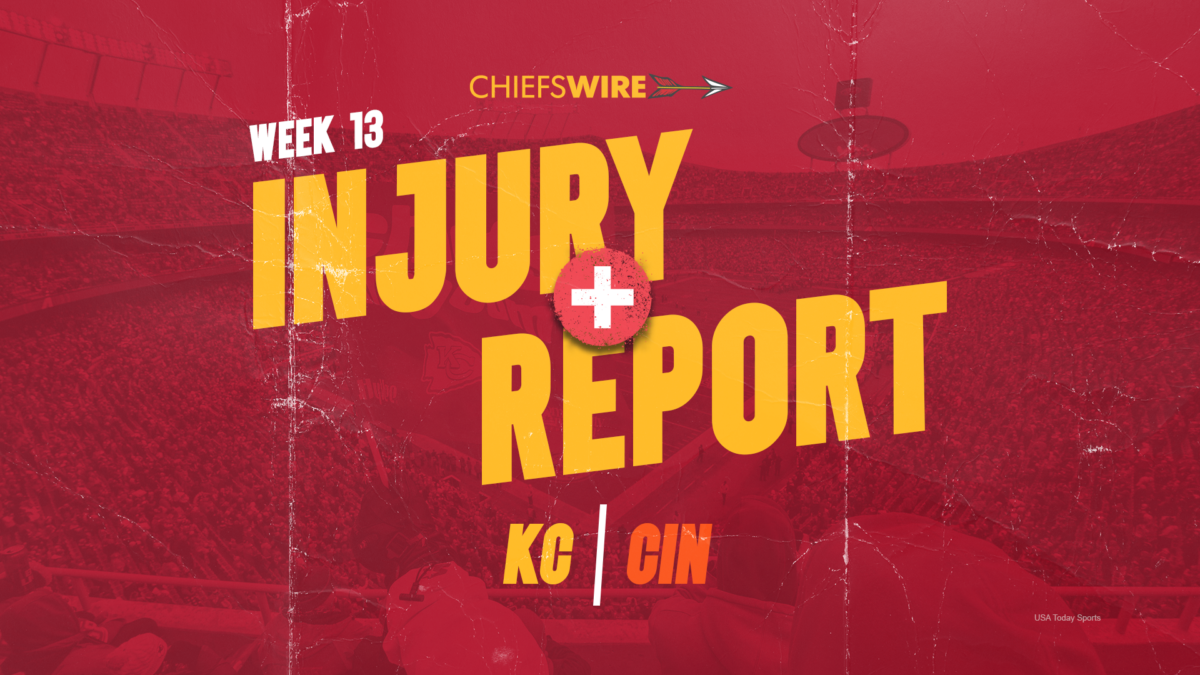 Thursday injury report for Chiefs vs. Bengals, Week 13