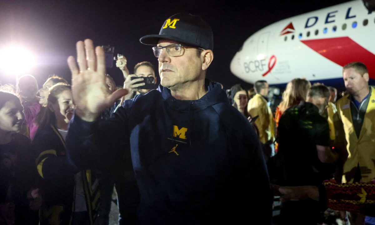 What Jim Harbaugh and Michigan football players said upon arriving in Phoenix