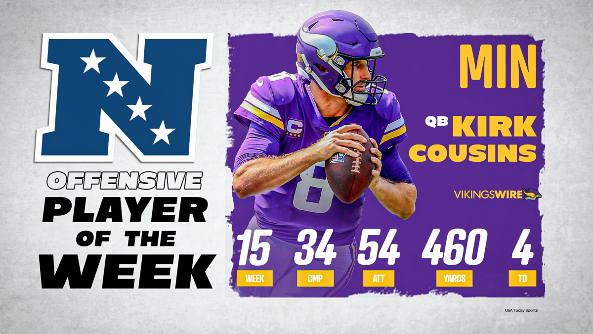 Kirk Cousins named NFC Offensive Player of the Week