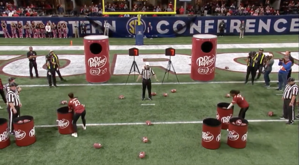 SEC title game’s Dr. Pepper tuition toss was settled with a tiebreaker rule, and fans were so upset