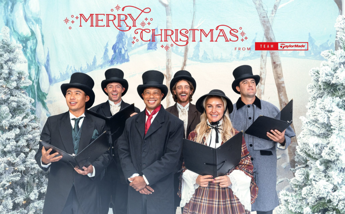 Watch: Tiger Woods composes while Rory McIlroy, Scottie Scheffler and other TaylorMade stars sing ‘We Wish You A Merry Christmas’