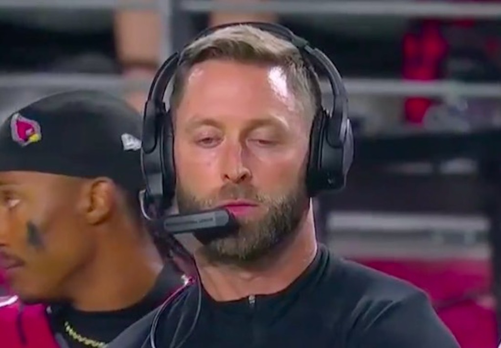 Kliff Kingsbury looked like he was falling asleep at end of Bucs-Cardinals and fans had jokes