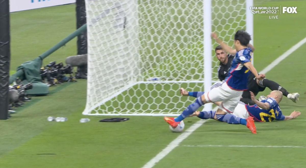Japan’s goal that ultimately eliminated Germany counted thanks to the cruelest geometric twist